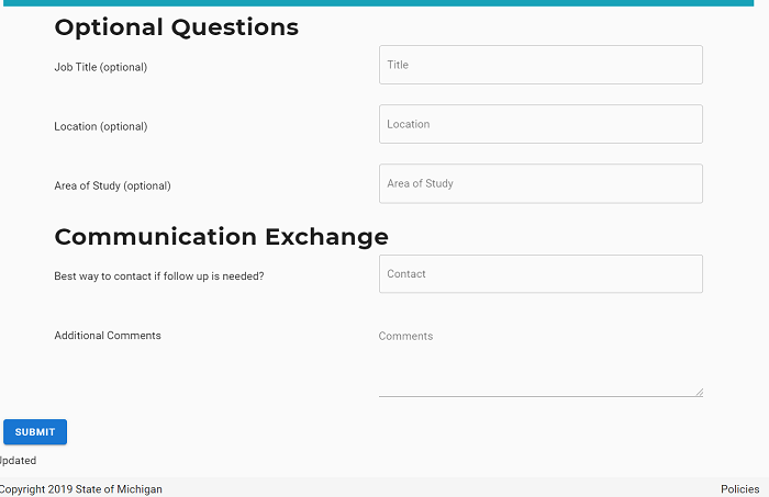 Image of Optional and Contact Questions